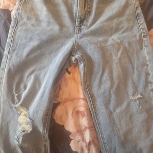 NWT Rock&Roll Denim Straight Leg  High Waisted Jeans Distressed 26